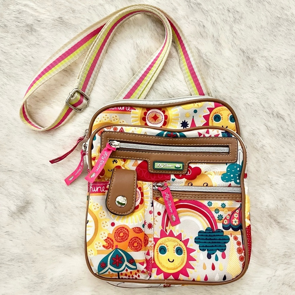 Lily Bloom Spring Shower Gigi Crossbody Graphic Purse Bag